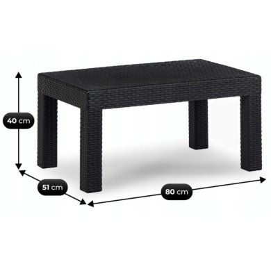 Комплект садовой мебели Mebel Elit BRENTA Черный ME.BRENTA/CZ/RT/OGR/ZES фото - 11