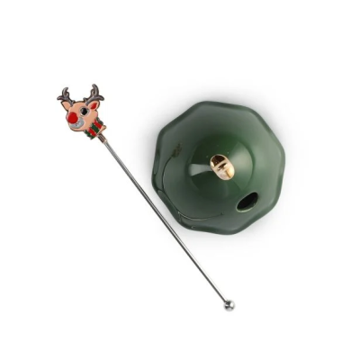 Кружка з кришкою Homla EILIS 450 мл | Зелений / Принт 200457 фото - 2