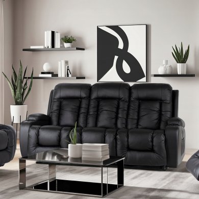 Крісло м'яке розкладне з реклайнером Mebel Elit AUSTIN Чорний ME.AUSTIN/CZ/E/FW фото - 8