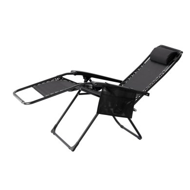 Складаний шезлонг Garden Line ZERO GRAVITY Чорний LEZ2589 фото - 3