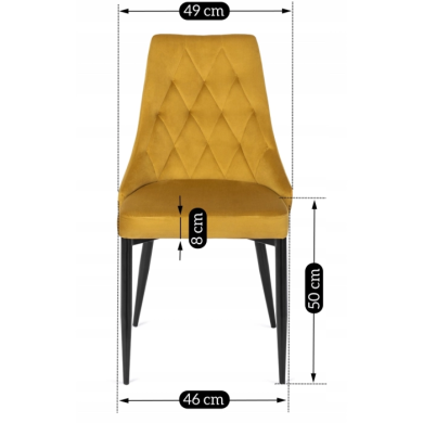 Обеденный стул Mebel Elit CORK Welur Горчичный ME.CORK/ZO/V/K фото - 3