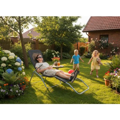 Шезлонг Garden Line LEZ5897 Чорний LEZ5897 фото - 3