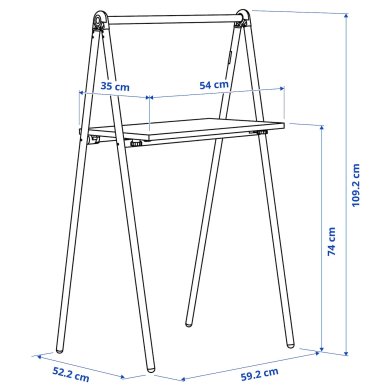 IKEA Складной письменный стол BJORKASEN Белый (ИКЕА БЬЁРКАСЕН) 60526405 фото - 7
