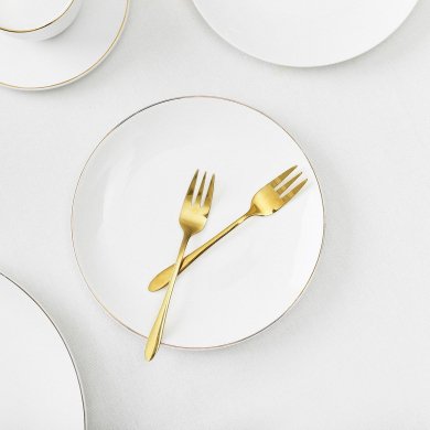 Тарелка десертная Homla AURO 19 см | Белый / Золотой - 4 Тарелка десертная Homla AURO 19 см | Белый / Золотой 164360 фото - 4