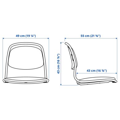 IKEA Сидіння зі спинкою ORFJALL Червоний 70540340 фото - 2