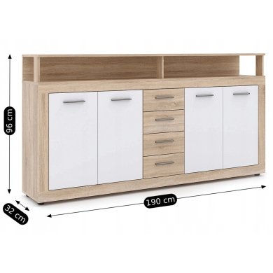 Комод Mebel Elit BLAGO Дуб сонома W.LUNA/DS/B/KOM4D4S фото - 6