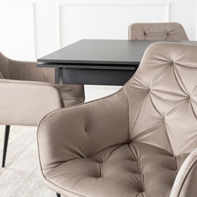 Обеденный стул Mebel Elit MODESTO Welur Бежевый ME.MODESTO/BZ/CZ/V/K фото - 7