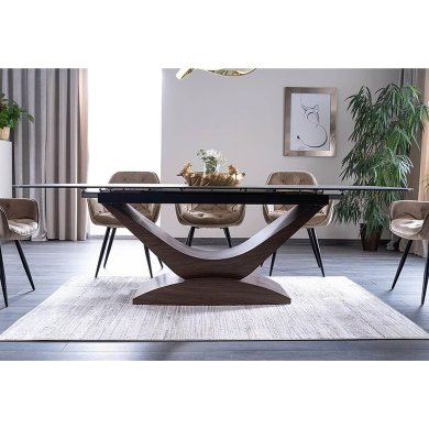 Раскладной обеденный стол Signal DOLCE Ceramic Marmur Орех DOLCESZOR180 фото - 9
