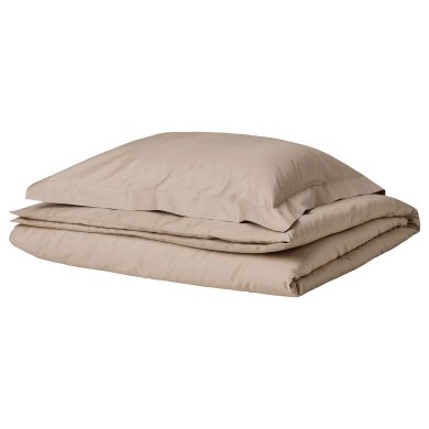 IKEA Комплект постільної білизни LUKTJASMIN 150х200 см Бежевий (ИКЕА ЛУКТЯСМИН) 60570295