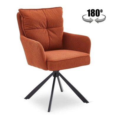 Обеденный стул поворотный Mebel Elit CITY Velvet Рыжий ME.CITY/RD/SZTR/K