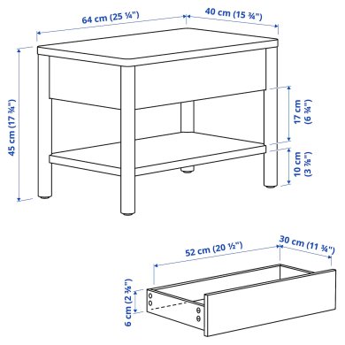 Журнальный стол TONSTAD Кремовый - 3 IKEA Журнальный стол TONSTAD Кремовый (ИКЕА ТОНСТАД) 20528473 фото - 3