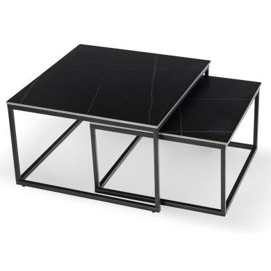 Комплект журнальних столів Mebel Elit TENOR Ceramic Marmur 2 шт Чорний ME.TENOR/CZCER/CZ/L фото - 4