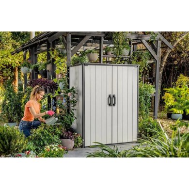 Садовый шкаф Keter PREMIER HIGH STORE 1400 л Серый 246948 фото - 2