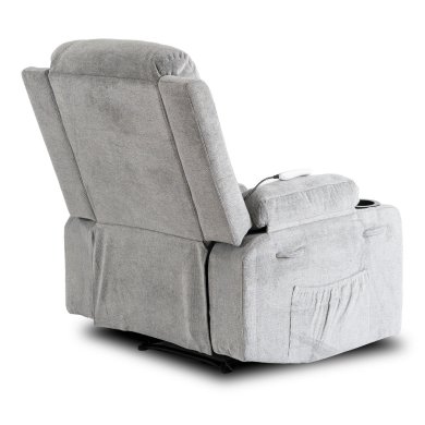 Кресло мягкое раскладное массажное с реклайнером Mebel Elit BOX 2 Серый ME.BOX2/P/T/FW фото - 6