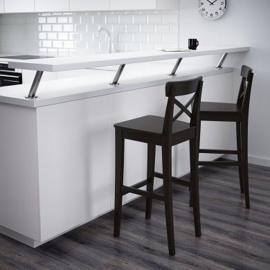 IKEA Барный стул INGOLF Коричневый (ИКЕА ИНГОЛЬФ) 90248515 фото - 12