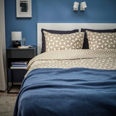 IKEA Комплект постельного белья ANGSNEJLIKA 150х200 см Бежевый (ИКЕА АНГСНЕЙЛИКА) 10585322 фото - 5