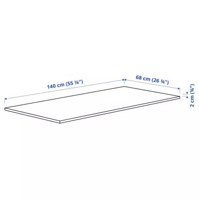 Столешница MITTZON 140х68 см Белый - 4 IKEA Столешница MITTZON 140х68 см Белый 50515600 фото - 4