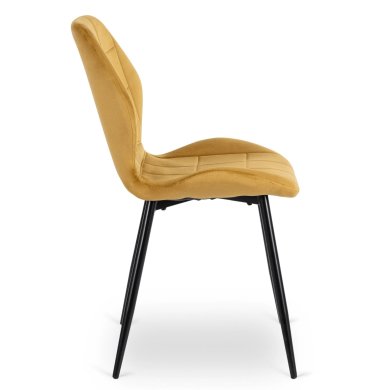 Обеденный стул Mebel Elit IRYS Welur Горчичный - 3 Обеденный стул Mebel Elit IRYS Welur Горчичный ME.IRYS/CU/V/K фото - 3