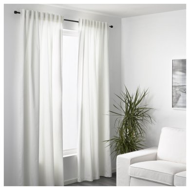 Штори MERETE 145x300 см 2 шт Білий - 3 IKEA Штори MERETE 145x300 см 2 шт Білий (ИКЕА МЕРЕТЕ) 90046843 фото - 3