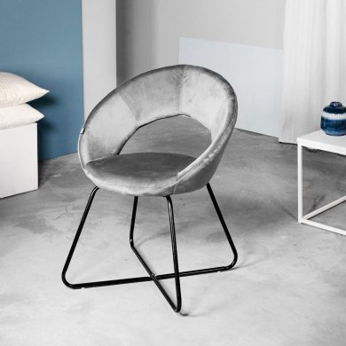 Обідній стілець Homla JARED Welur Сірий 214203 фото - 5