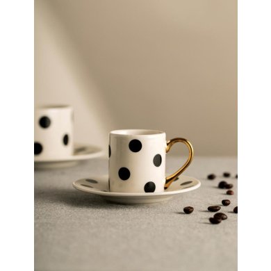 Чашка с блюдцем Homla LUNYA 100 мл Принт 241508 фото - 5