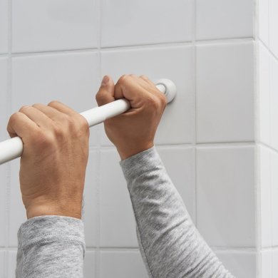 IKEA Карниз для душевой занавески BOTAREN 70-120 см Белый (ИКЕА BOTAREN) 10306019 фото - 12