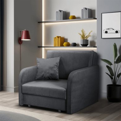 Кресло мягкое раскладное Mebel Elit VERO Welur Серый PPHUE.BASIA1/PAROS6/FW фото - 10