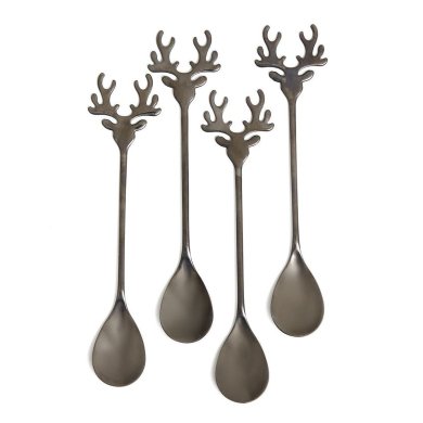 Набор десертных ложек Homla REINDEER 4 шт Черный 219262