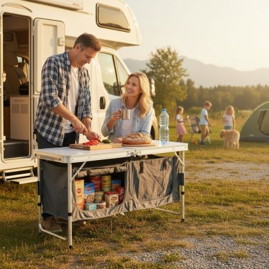 Складной туристический стол Garden Line 120 см Белый OXE8432 фото - 2