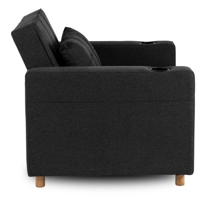 Крісло м'яке розкладне Mebel Elit SOLOR Чорний ME.SOLOR/CZ/T/FW фото - 2