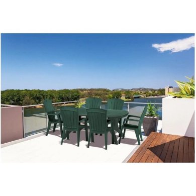 Садовий стілець Keter SANTORINI Темно-зелений 220570 фото - 2