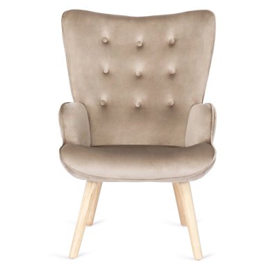 Кресло мягкое с подставкой Mebel Elit LOZANO Welur Бежевый ME.LOZANO/BZ/DK/V/FW фото - 4