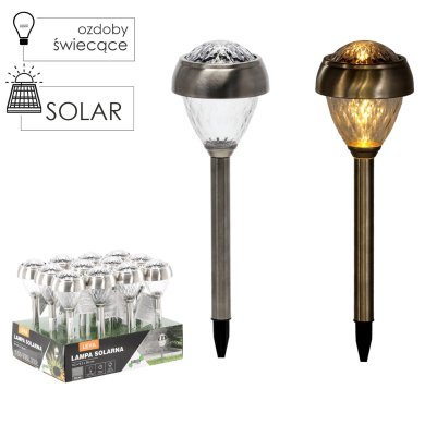 Світильник на сонячній батареї Garden Line LEYA Сріблястий SOL4238 фото - 5