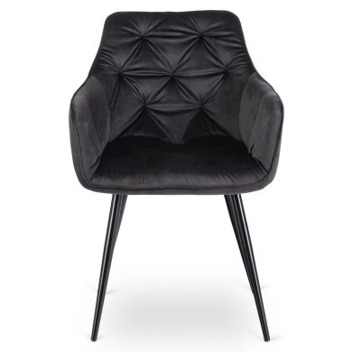 Обеденный стул Mebel Elit MODESTO Welur Черный ME.MODESTO/CZ/CZ/V/K фото - 2