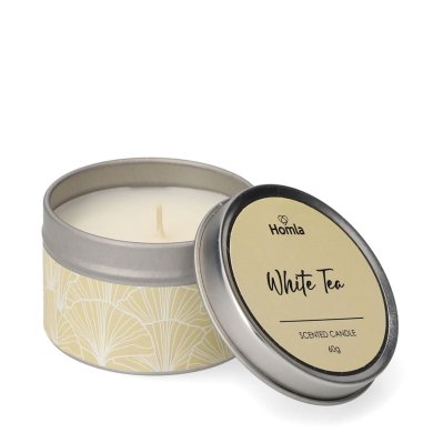 Ароматическая свеча Homla BILLY White Tea 60 г | Кремовый 207346 фото - 3