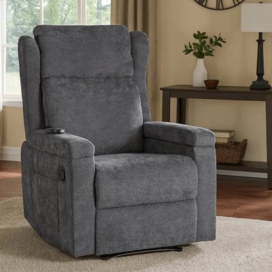 Крісло м'яке розкладне масажне з реклайнером Mebel Elit SEBASTIAN Темно-сірий ME.SEBASTIAN/CZ/T/FW фото - 15