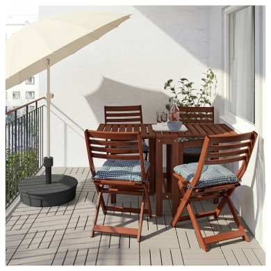 IKEA Садова парасоля з основою SAMSO 200 см Бежевий (ИКЕА SAMSÖ) 29219324 фото - 11