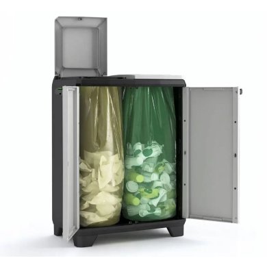 Бокс для сортировки мусора Keter/Kis SPLIT PREMIUM 220 л Серый 240623-1 фото - 3