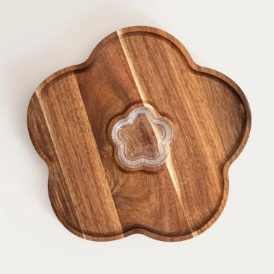 Сервировочная доска с миской Homla GIBARA 30 см Дерево 243601 фото - 2