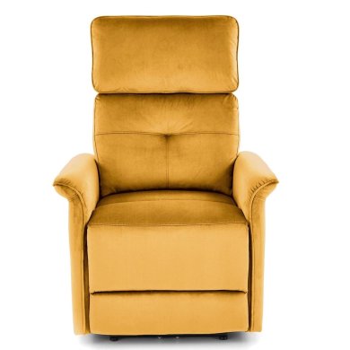 Кресло мягкое раскладное с реклайнером Halmar SEMIR Welur Горчичный V-CH-SEMIR-FOT-MUSZTARDOWY фото - 6