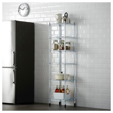 Стелаж OMAR Сріблястий - 4 IKEA Стелаж OMAR Сріблястий (ИКЕА ОМАР) 19829090 фото - 4