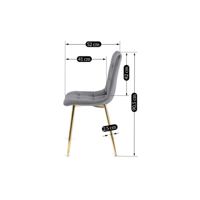 Обеденный стул Mebel Elit YORK Серый ME.YORK/P/ZL/V/K фото - 16