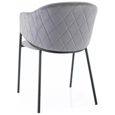 Обеденный стул Signal BONO 2 Velvet Серый BONOVCSZ фото - 2