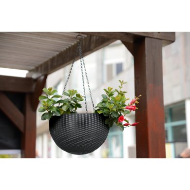Подвесной горшок Keter Rattan Style Hanging | Антрацит 253845 фото - 6