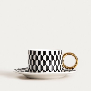 Чашка с блюдцем Homla LUNYA 200 мл Принт 241507 фото - 2