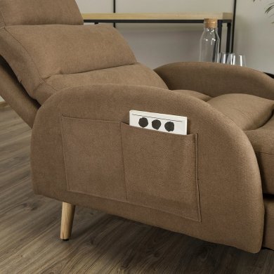 Крісло м'яке розкладне з пуфом Mebel Elit HENRY Коричневий - 14 Крісло м'яке розкладне з пуфом Mebel Elit HENRY Коричневий ME.HENRY/BR/T/FW фото - 14