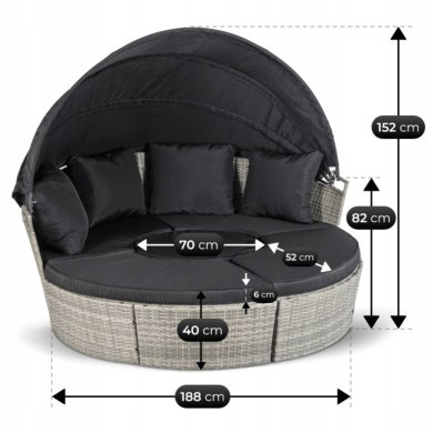 Комплект садових меблів Mebel Elit CALIFORNIA Світло-сірий ME.CALIFORNIA/LIGHTGRAY фото - 10