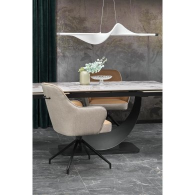 Обідній стілець поворотний Halmar K527 Бежевий - 12 Обідній стілець поворотний Halmar K527 Бежевий V-CH-K/527-KR-BRĄZOWY фото - 12