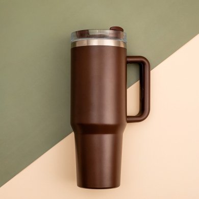 Термокружка з трубочкою Homla COCOA 1,18 л Коричневий 244898 фото - 5