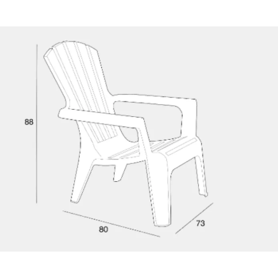 Садовое кресло Keter MARYLAND BICA Графит 190.4 фото - 3